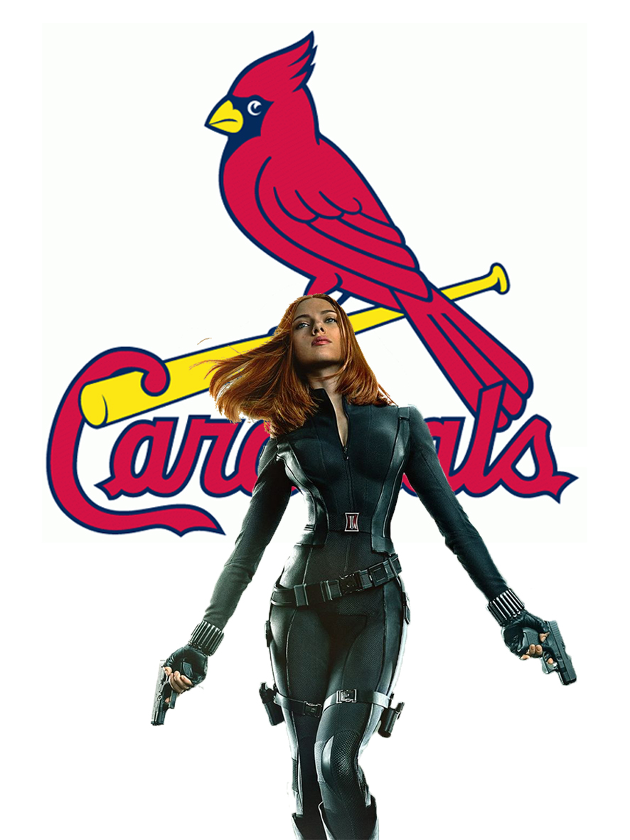 St. Louis Cardinals Black Widow Logo vinyl decal